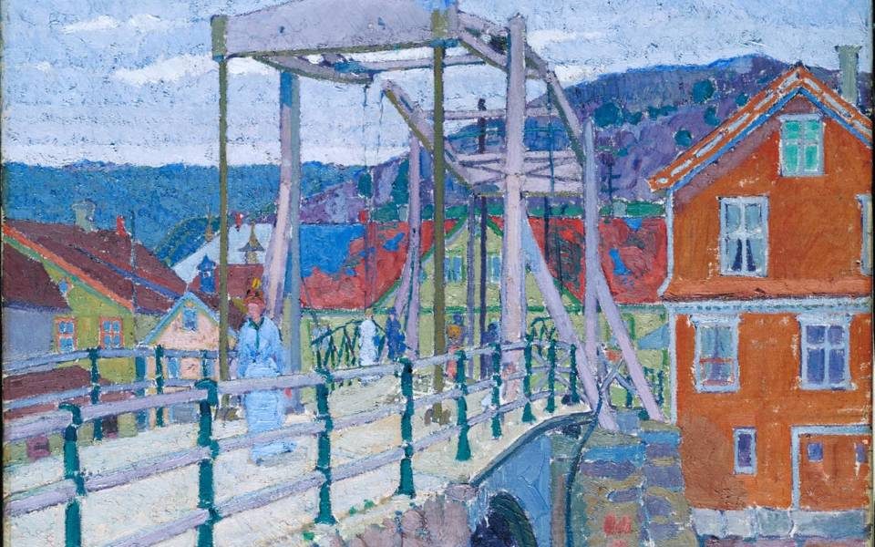 Harold Gilman, Canal Bridge, Flekkefjord, c.1913